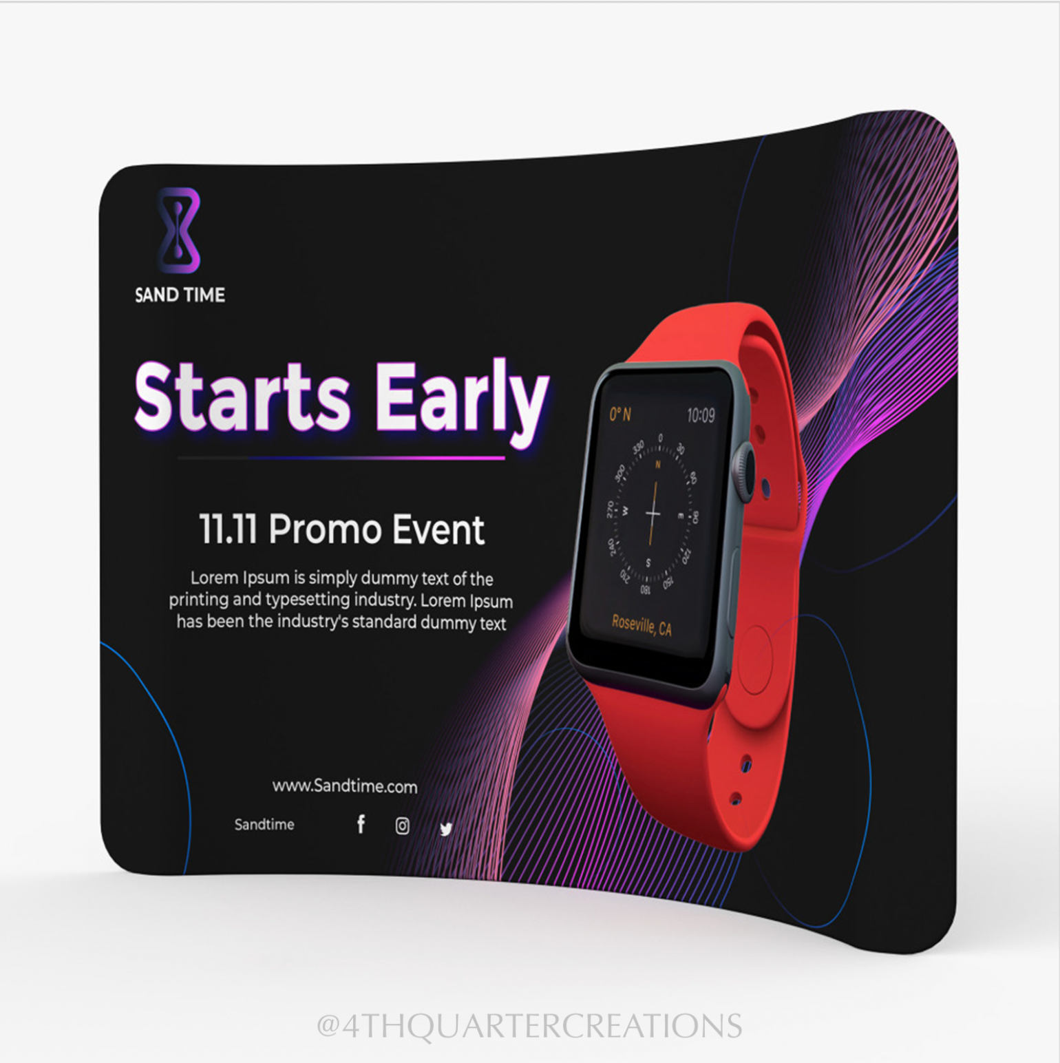 Curved Tension Fabric Display