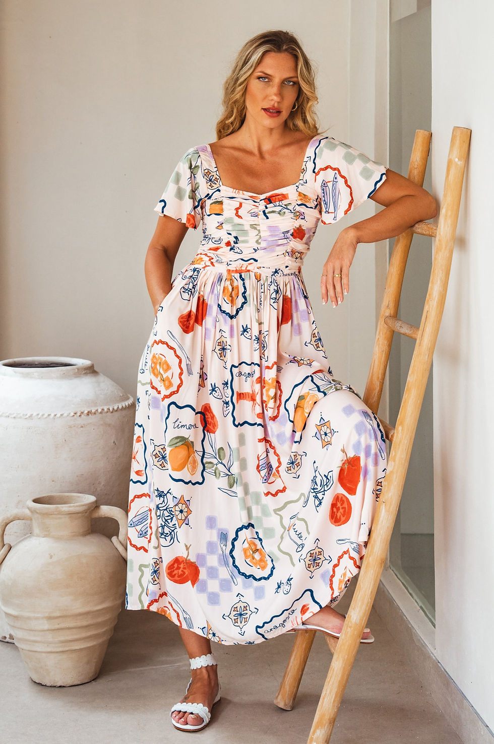 Thumbnail: Clemente Gathered Midi Dress