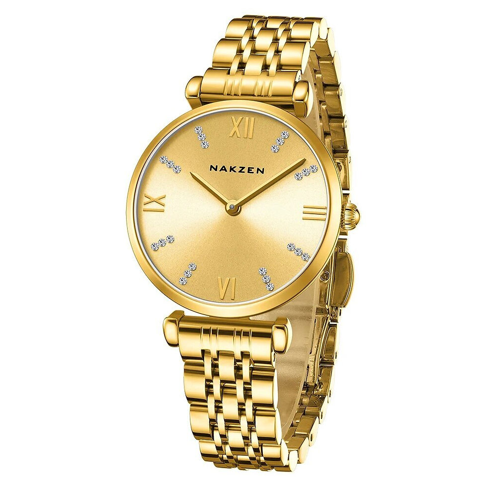 Thumbnail: Fashion Ladies Watch Women 2021 New Rose Gold Dress Quartz Watches Luxury Diamon