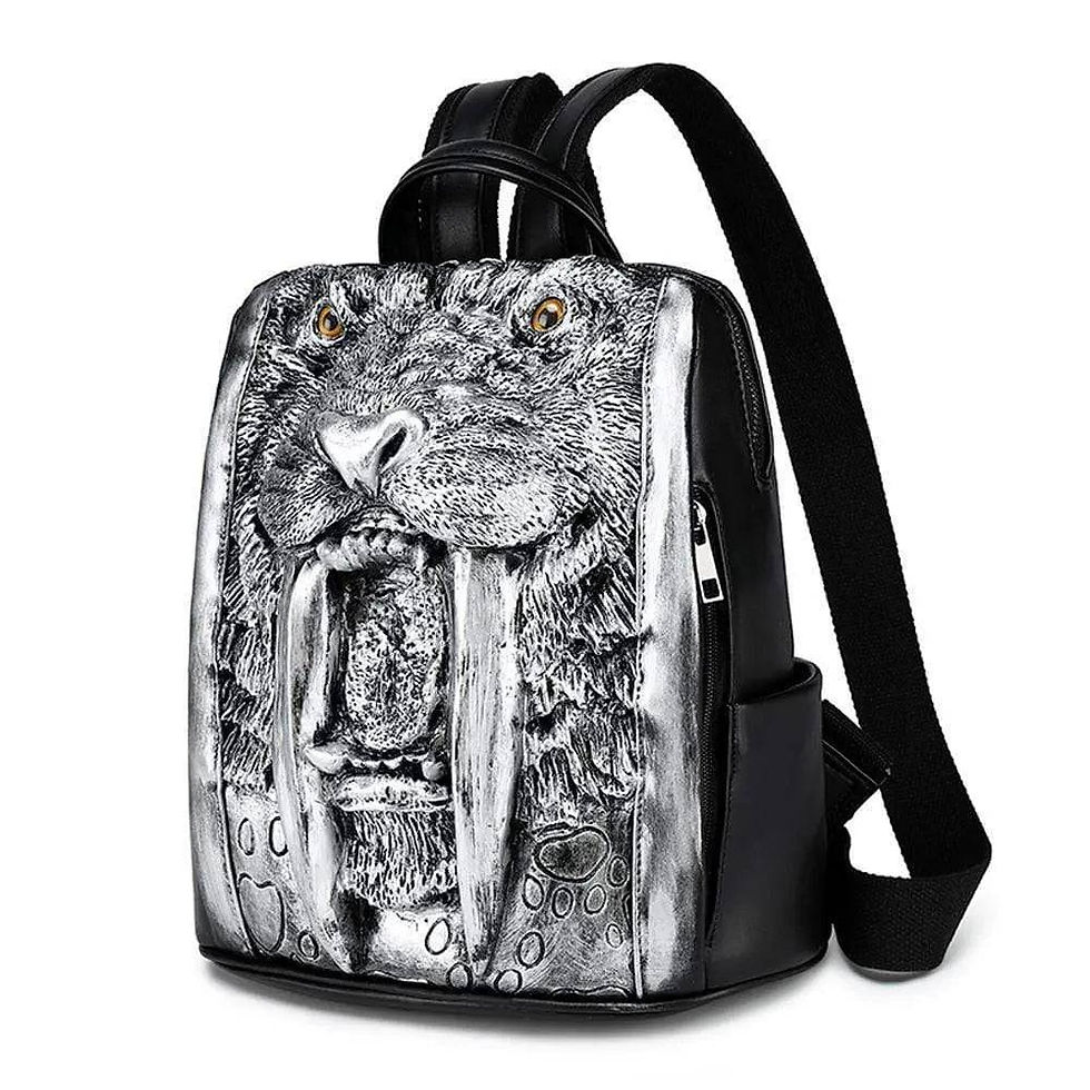 Thumbnail: 3D Backpack 3D Walrus With Dentures Zombie Vampire Teeth Backpack