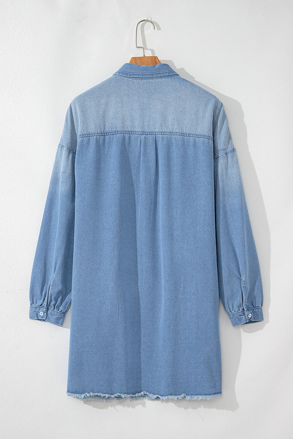 Thumbnail: Journee Medium Washed Denim Shirt Dress