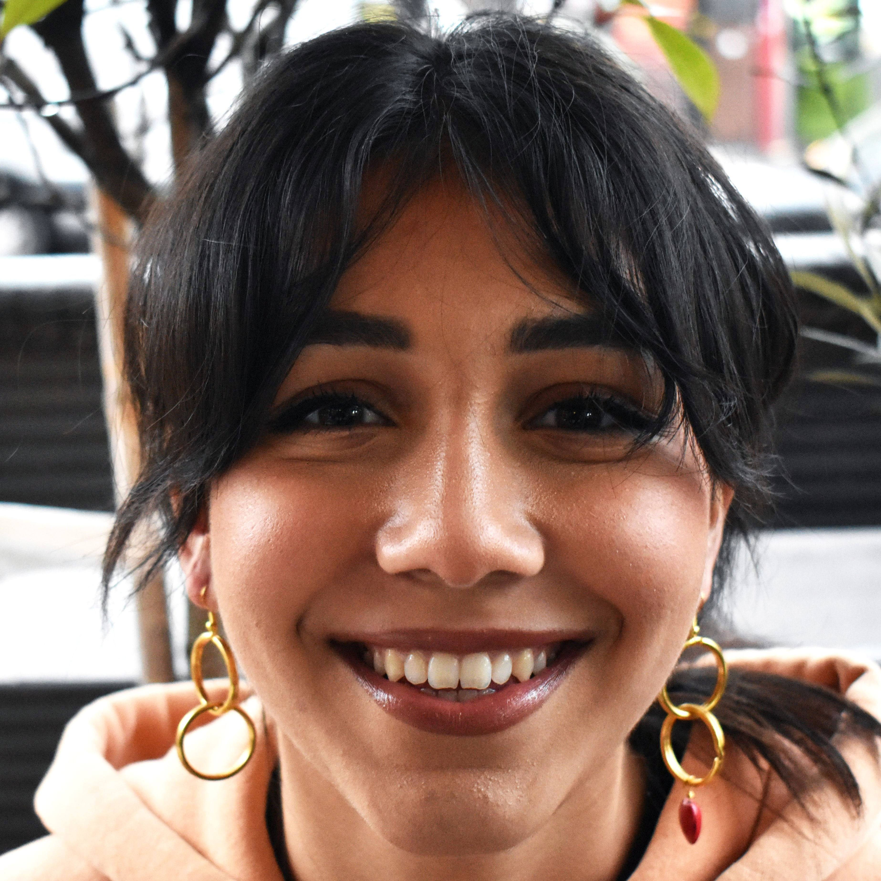 Signature Red Heart Double Loop Mismatched Earrings, Minimalist Earrings | by lo