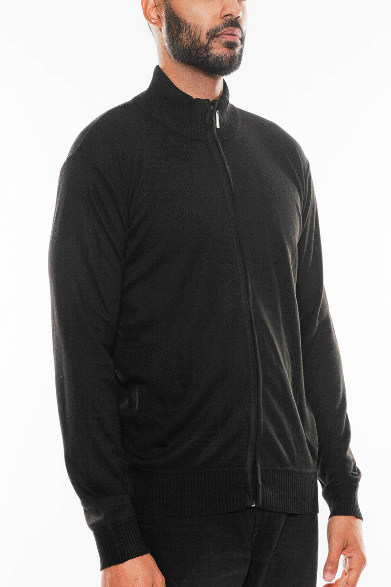 Thumbnail: Alluforu Men’s Full-Zip Knit Sweater