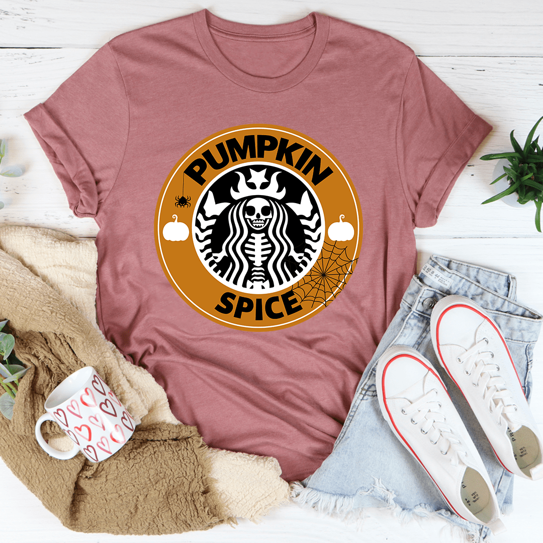 Mauve Pumpkin Spice Halloween Tee | Affordable Fashion Alluforu LLC