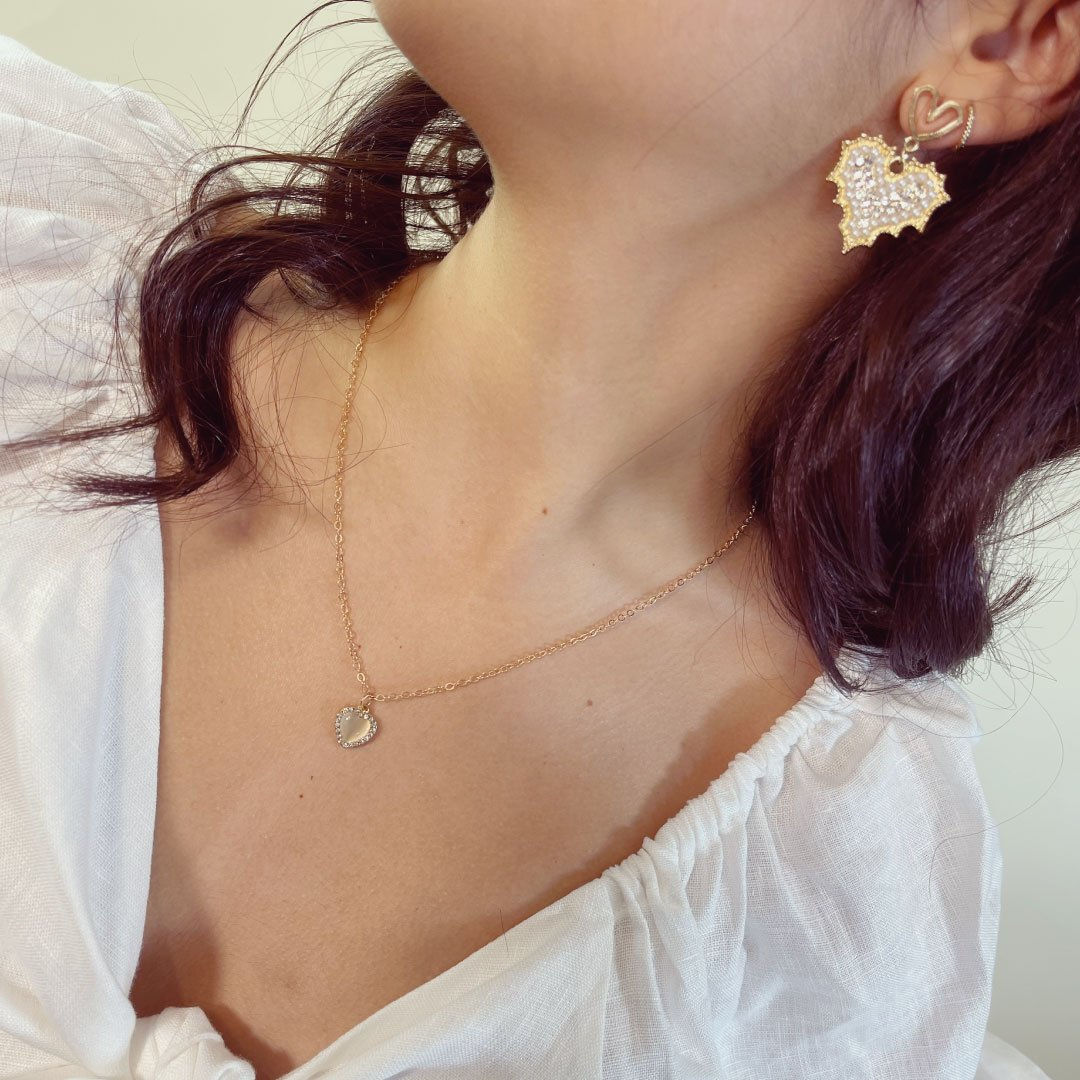 Heartlink Pearl Earrings