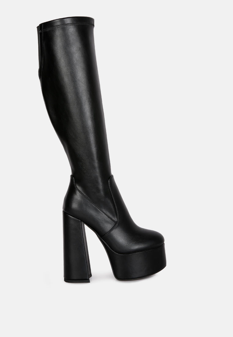 Thumbnail: Coraline High Block Heeled Calf Boots