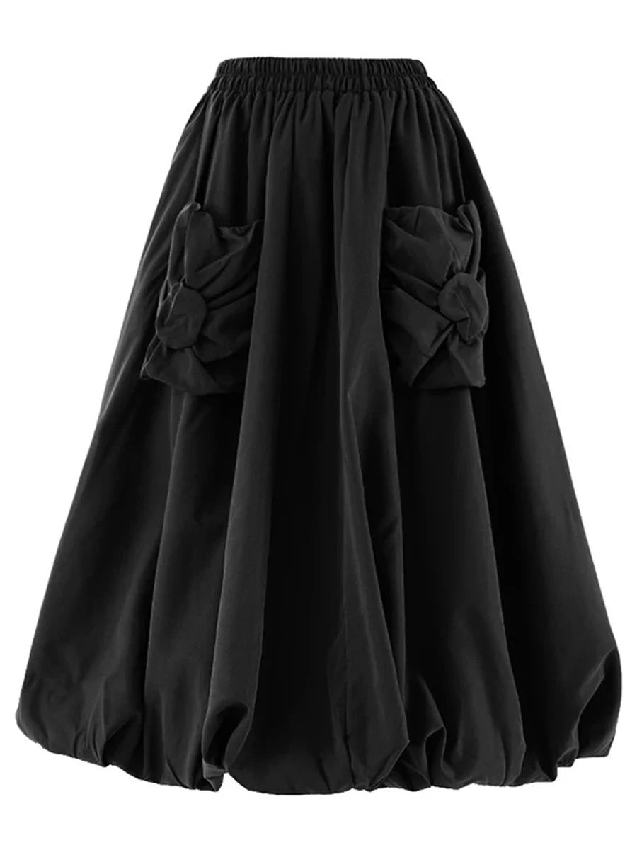 Thumbnail: Grounded Loose Pocket Puff Skirt