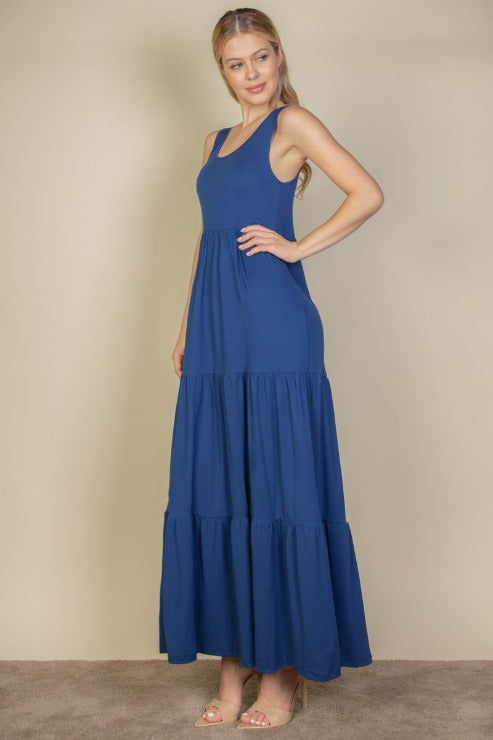 Thumbnail: Solid Layered Hem Dress (CAPELLA)