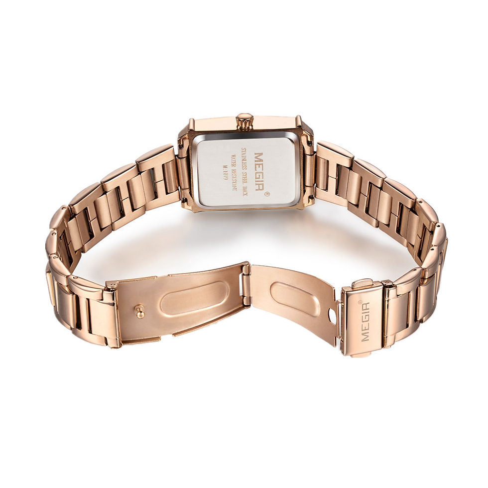 Thumbnail: MEGIR White Women's Watches Top Brand Luxury Waterproof Woman Watch Bracelet Fas