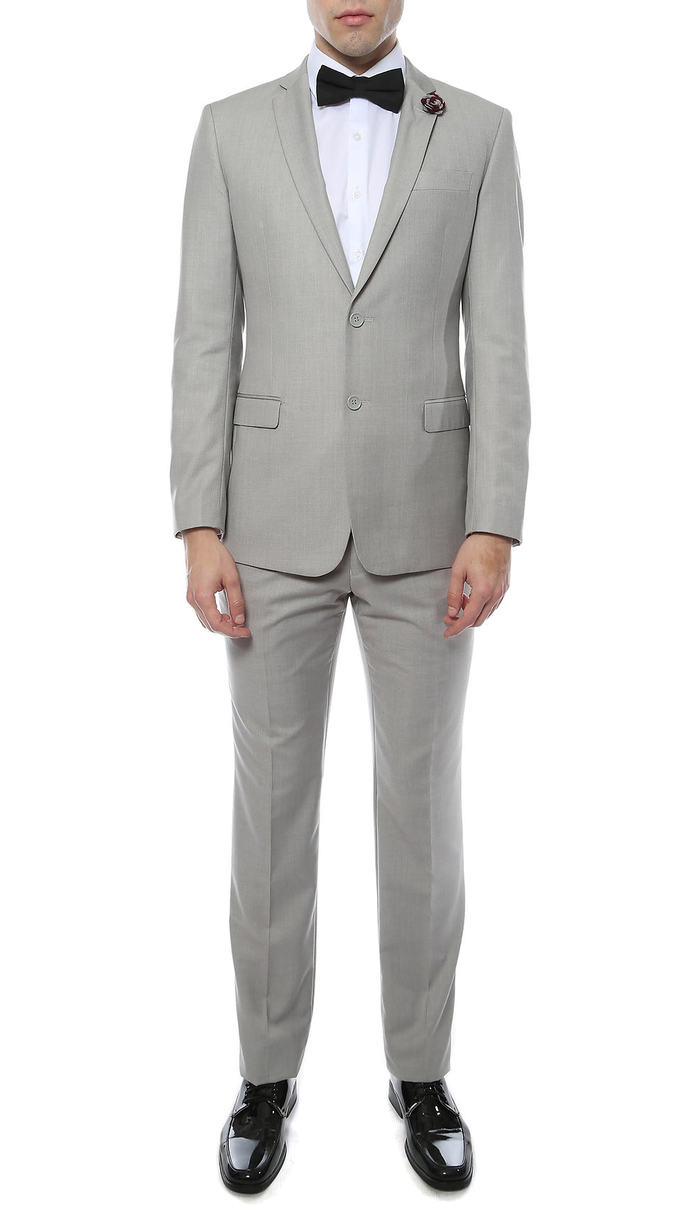 Thumbnail: Mens ZNL22S 2pc 2 Button Slim Fit LT Grey Zonettie Suit