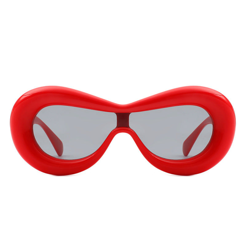Thumbnail: Argo - Oversized Y2K Inflated Frame One Piece Lens Sunglasses
