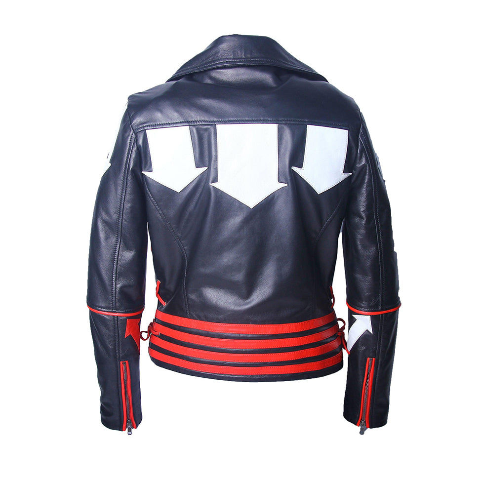 Thumbnail: Youth Freddie Mercury Men’s Genuine Leather Jacket – Rock Biker Style