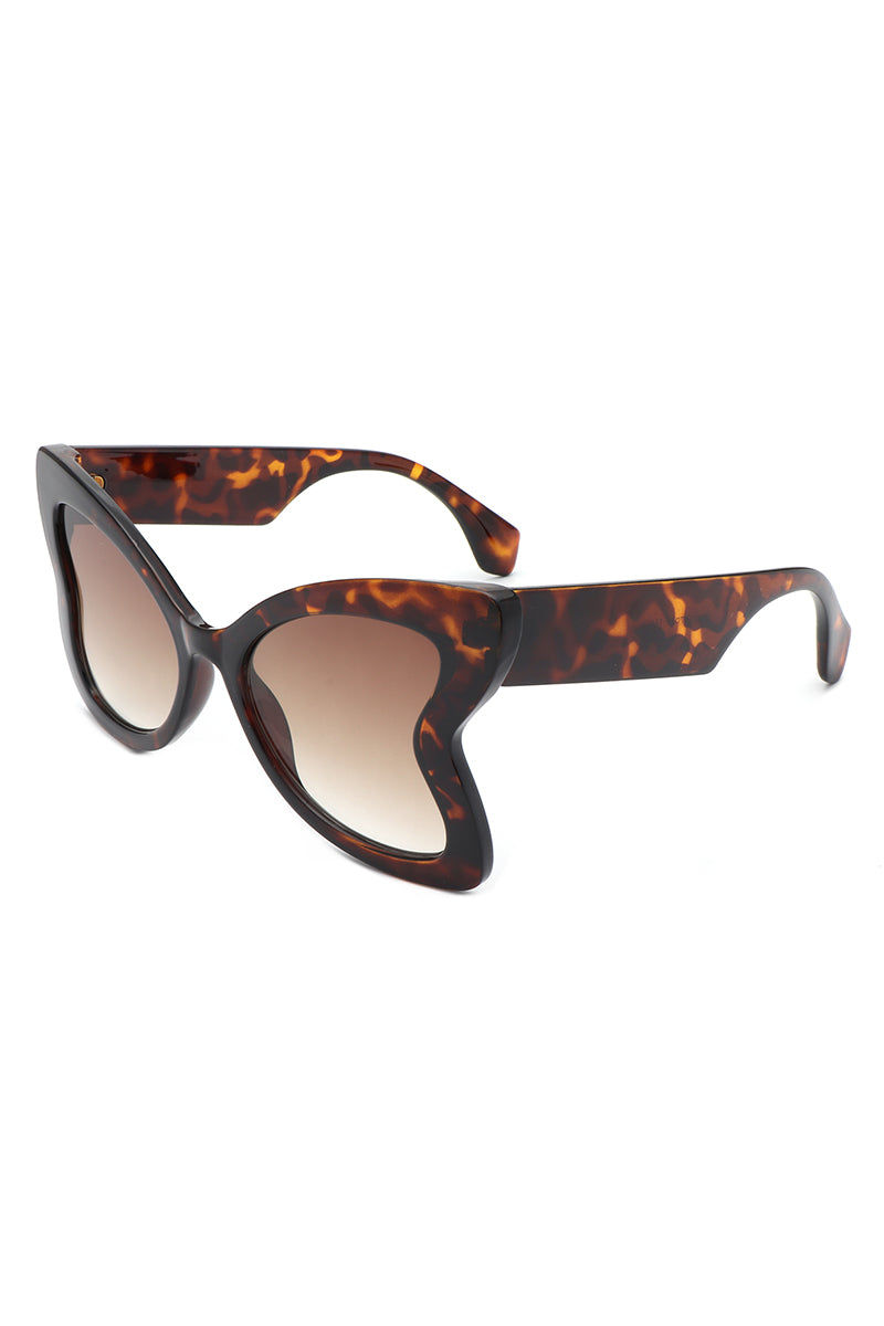 Thumbnail: Glisten - Cat Eye Oversized Butterfly Shape Sunglasses