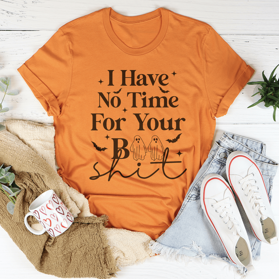 Orange I Have No Time Halloween Tee Affordable Fashion Alluforu LLC