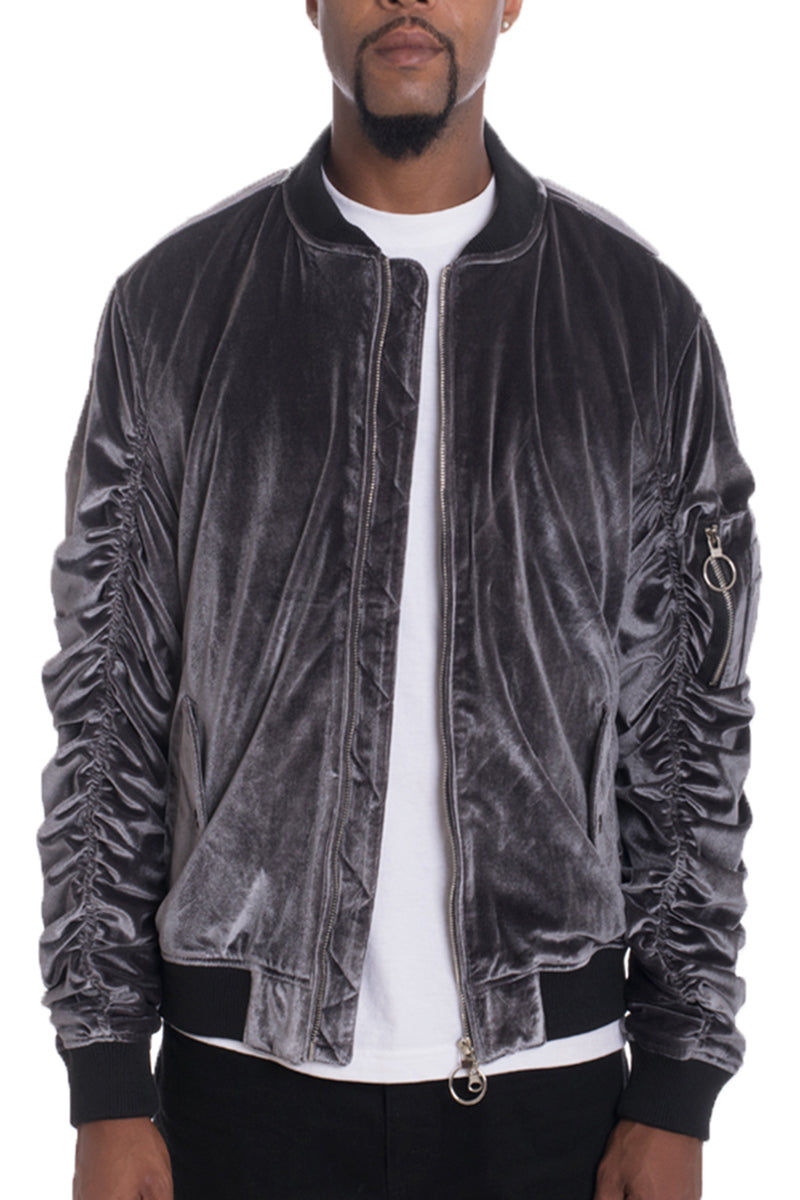Thumbnail: Velour Bomber Jacket