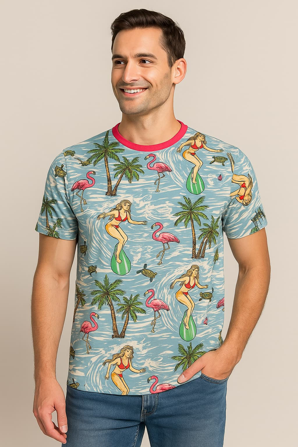 Wave Rider All-Over Print Tee