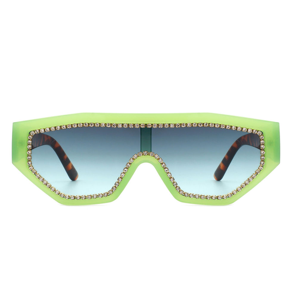 Thumbnail: Goldleaf - Geometric Glitter Square Fashion Women Sunglasses