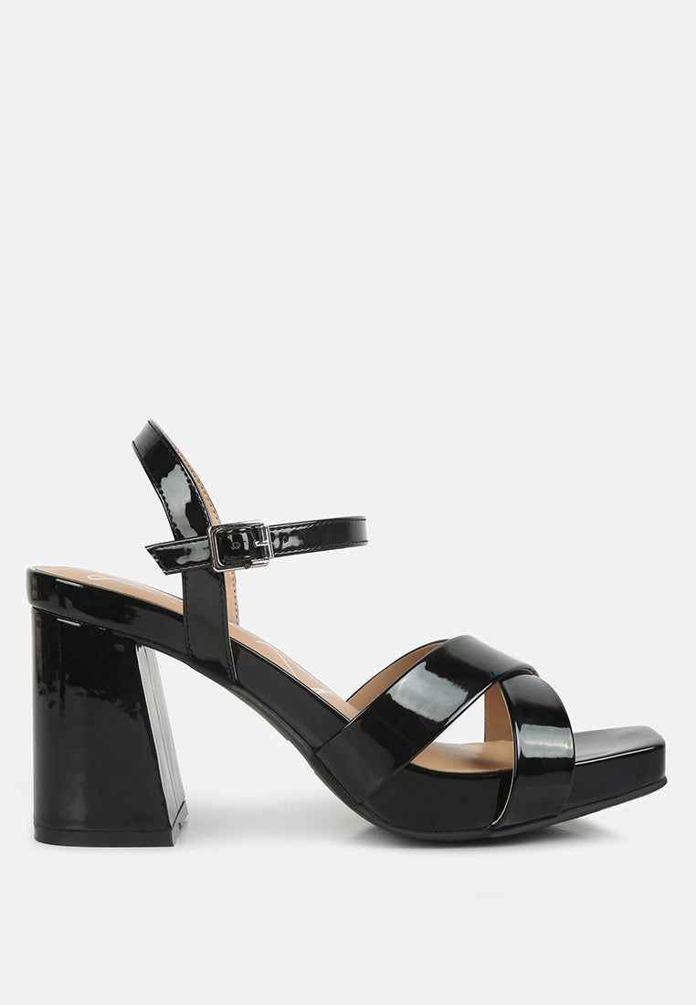 Thumbnail: Baxter Criss Cross Block Heels Sandals