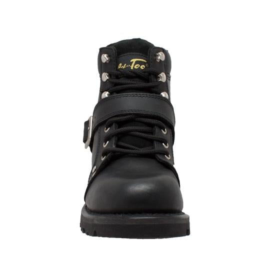 Thumbnail: Women's 6" Black Lace Zipper Boot Leather Boots
