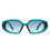 Thumbnail: Glittera - Rectangle Retro Oval Chic Round Lens Leaf Design Fashion Sunglasses