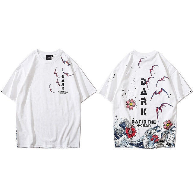 Thumbnail: Hip Hop T Shirt Men Streetwear Harajuku Japanese Great Wave Tshirt Short Sleeve 