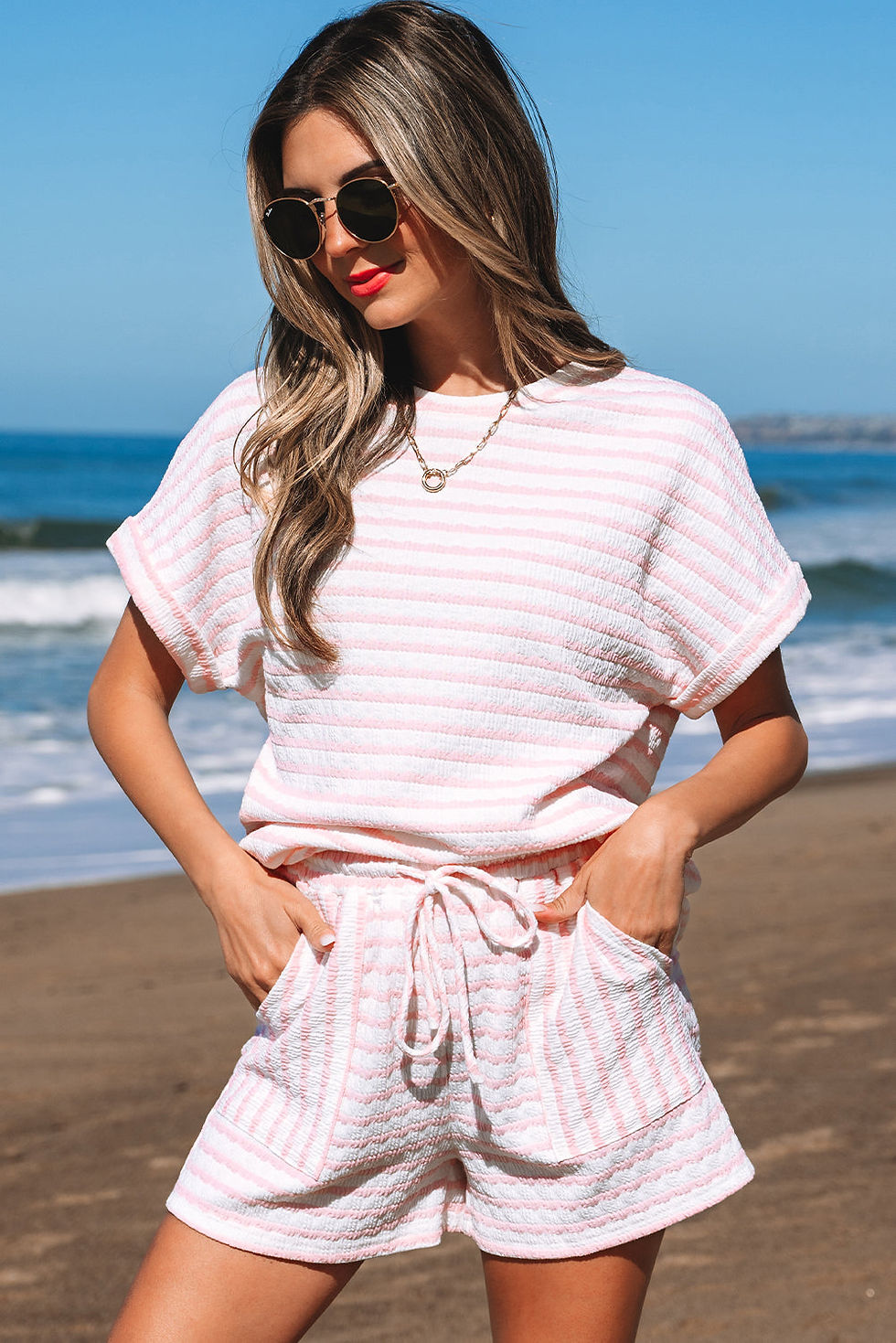 Thumbnail: Milana Stripe Knitted Set