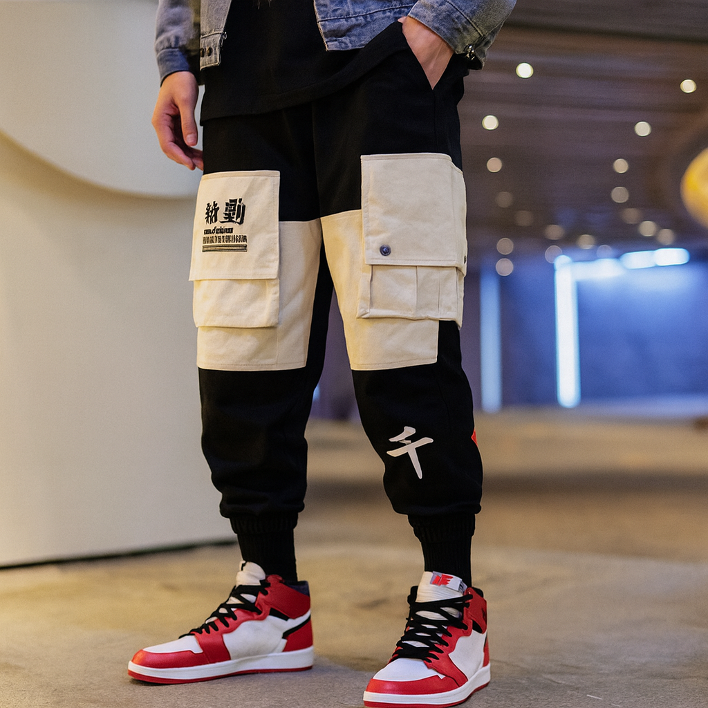 Patchwork Cargo Joggers – High Street Utility Sweatpants
