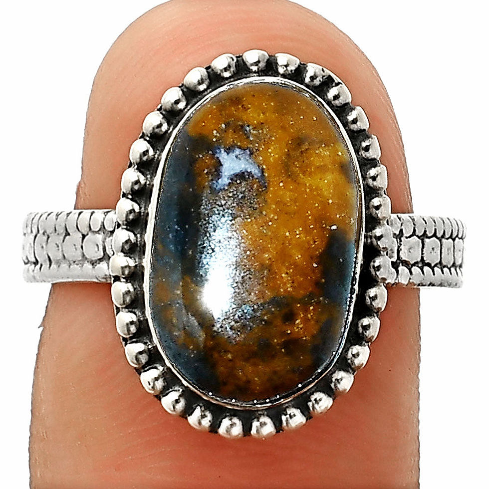Thumbnail: Natural Indian Blanket Jasper Ring size-8.5 R-1071 SDR237293