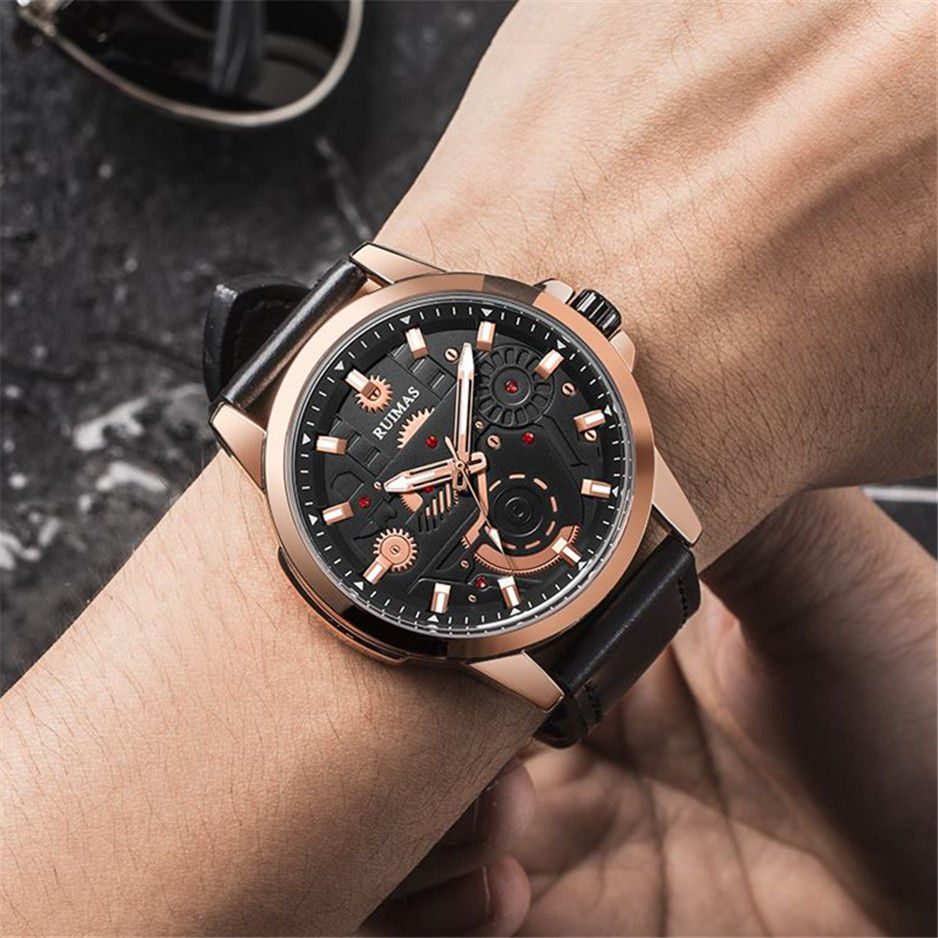 Thumbnail: RUIMAS Watches Men's Casual Sport Watches Luxury Military Quartz Wrist Watch Chr