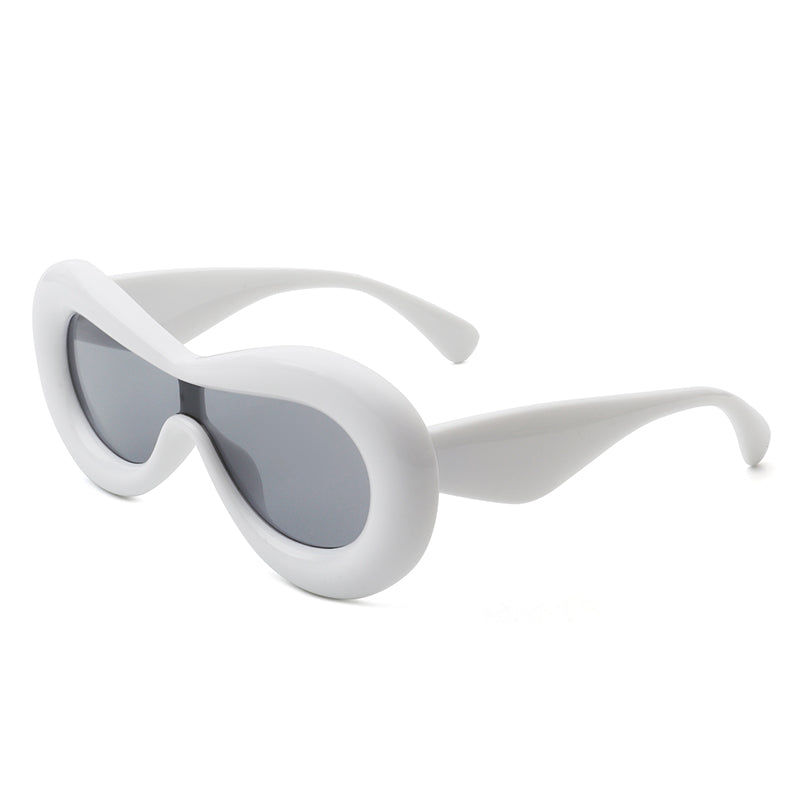Thumbnail: Argo - Oversized Y2K Inflated Frame One Piece Lens Sunglasses