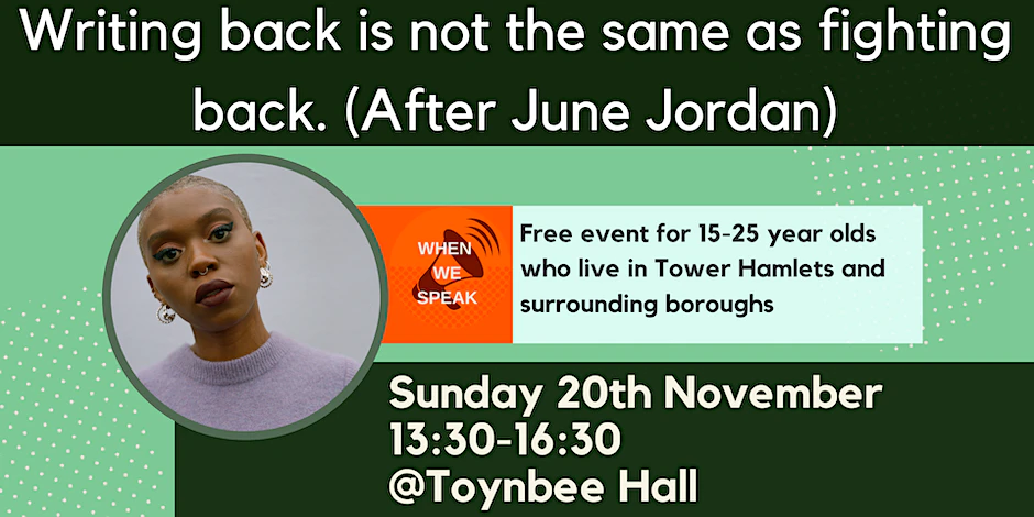 Writing back is not the same as fighting back. (After June Jordan)
