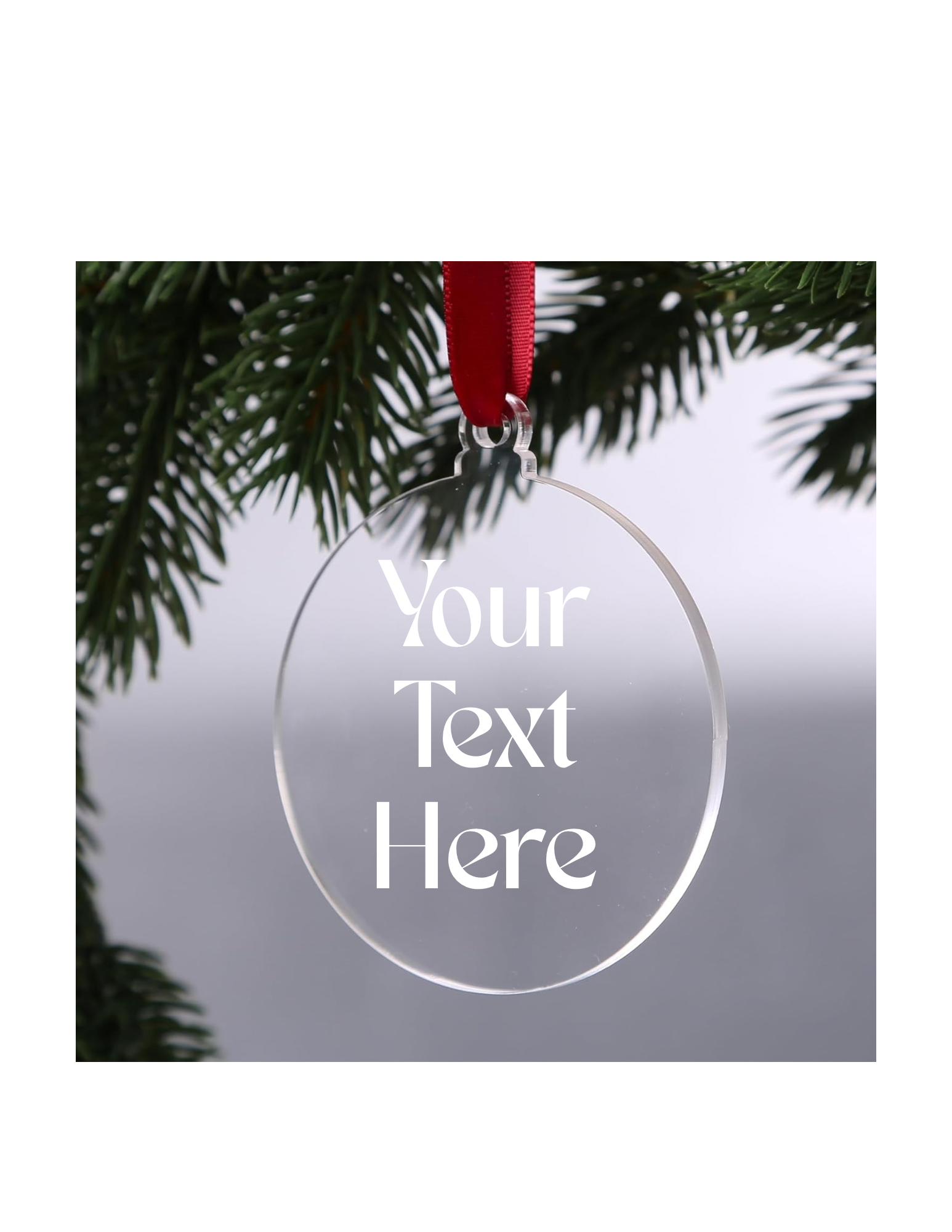 Custom Name Acrylic Christmas Ornament