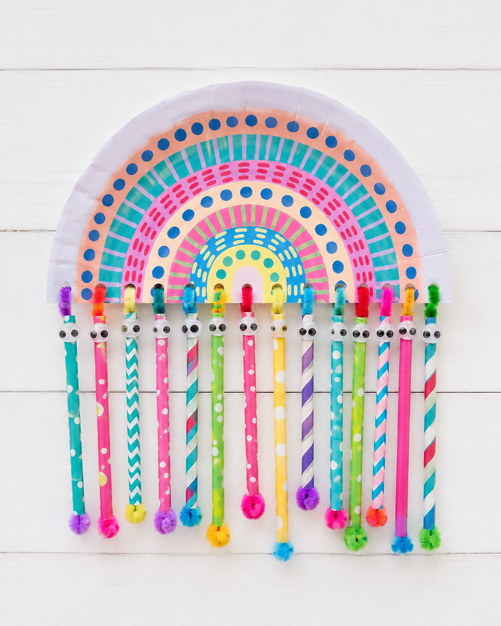 Rainbow paper plates