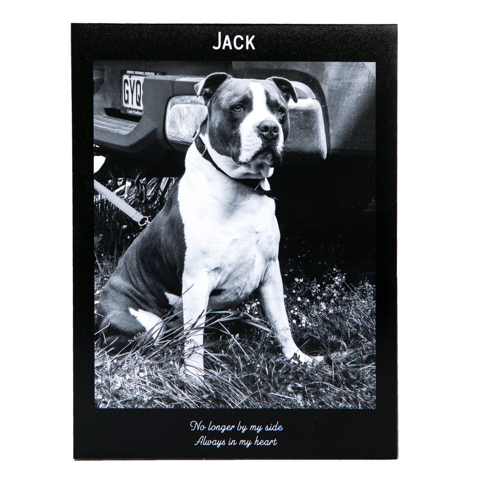 Thumbnail: Photoblock Pet memorial Dog Remembrance  funeral product memorial ©tributes funeral supplies nz