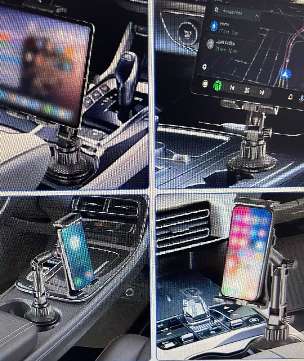 Thumbnail: Support de porte-gobelet de voiture réglable pour Tablette et Téléphone 