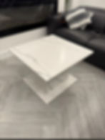 White marble-patterned coffee table