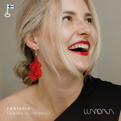 Lumoava kuvituskuva, nainen nauraa