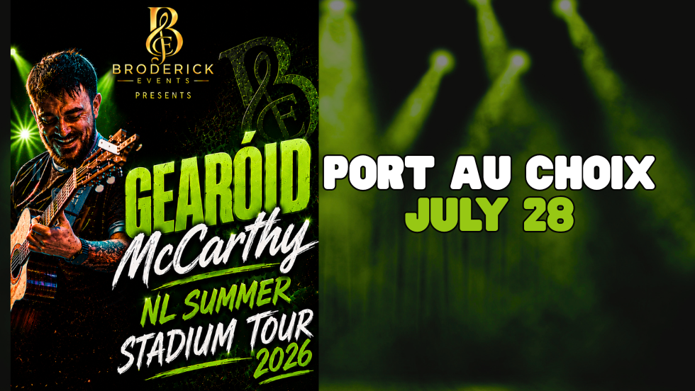 Gearóid McCarthy NL Stadium Tour - PORT AU CHOIX, Tues, July 28