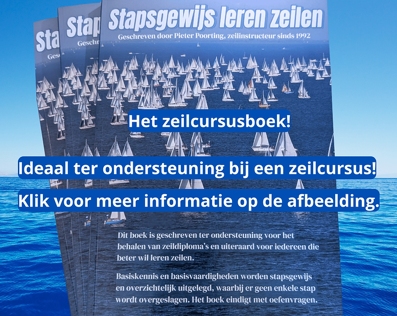 Klik op de afbeelding voor meer informatie over het zeilcursusboek: *Stapsgewijs leren zeilen*.