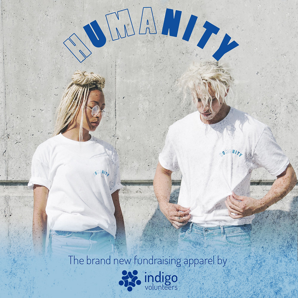Brand new fundraising apparel range by Indigo hUmaNITY