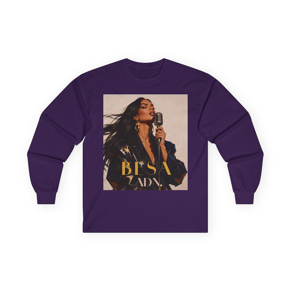 Miniatura: Besa Adn Album Graphic Long Sleeve Tee - Unisex Streetwear, Cool Casual Wear