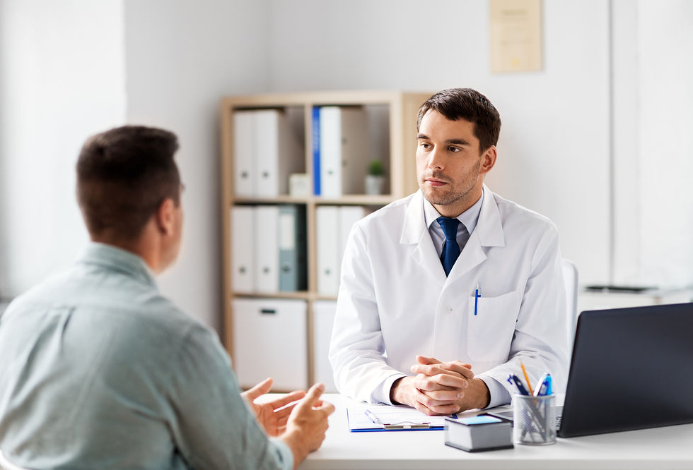 male doctor with patient