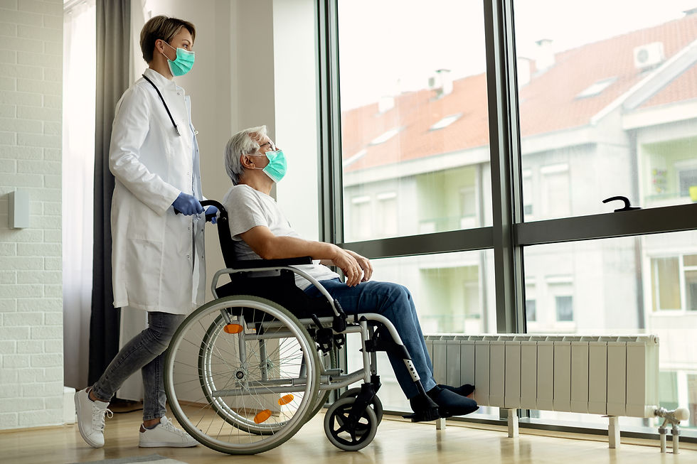 nursing home resident with doctor
