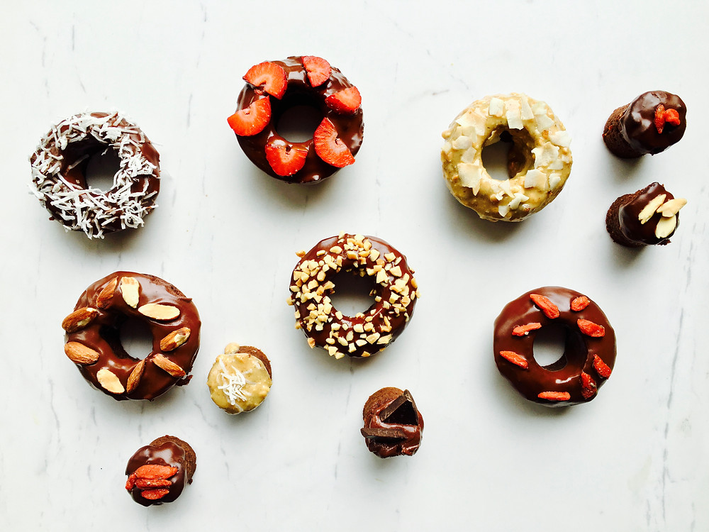 Guilt free, Paleo, can be vegan, wholesome clean cacao donuts are good enough to eat for breakfast! Low in sugar and high in protein