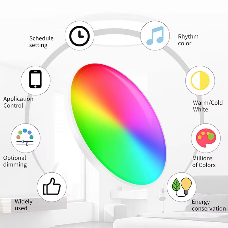 Miniatura: 24W Tuya Ceiling Light Wifi Bluetooth AC85-265V RGB WW CW Living Room Decoration