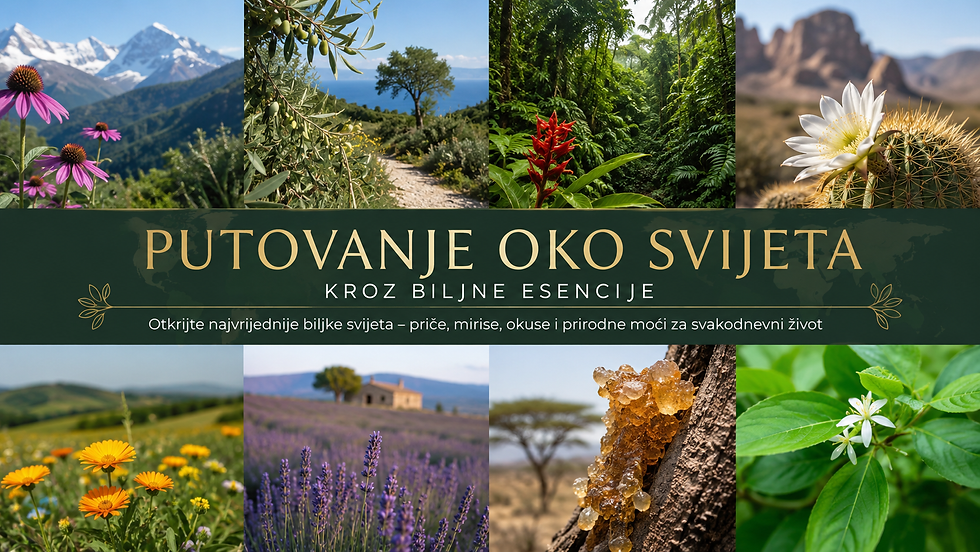 PUTOVANJE OKO SVIJETA KROZ BILJNE ESENCIJE