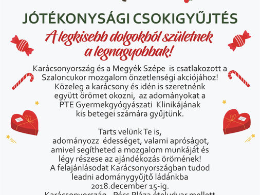 JÓTÉKONYSÁGI CSOKIGYŰJTÉS