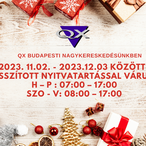 MEGHOSSZABBÍTOTT NOVEMBERI NYITVATARTÁS