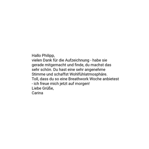 Atem und Breathwork Woche Workshop auf Instagram und Zoom mit Philipp Sharma