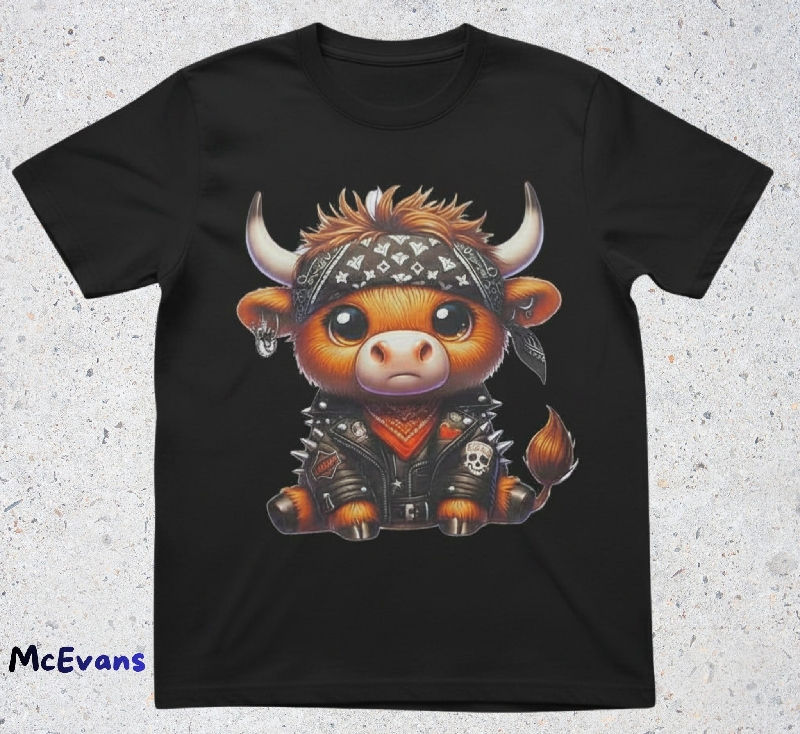 Black Highlandcow T-Shirt